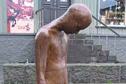 Sad statue in Reykjavik